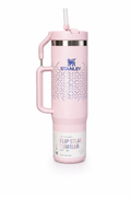 Stanley Flip Straw Tumbler Pink 30oz Insulated Water Bottle With Handle