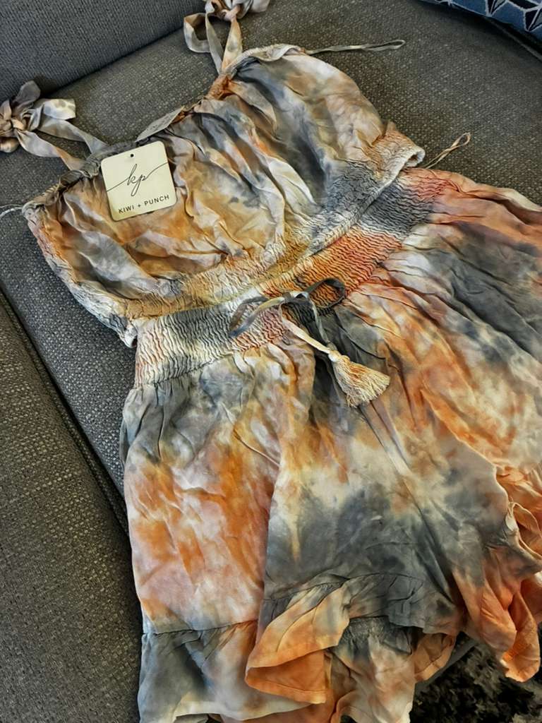 Kiwi + Punch Women’s Tie Dye Beach Set | Crop Top & Flowy Shorts | Summer Vacation Outfit