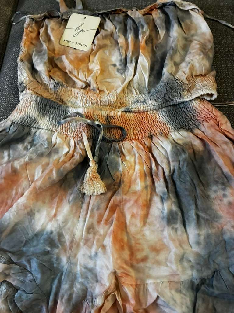 Kiwi + Punch Women’s Tie Dye Beach Set | Crop Top & Flowy Shorts | Summer Vacation Outfit