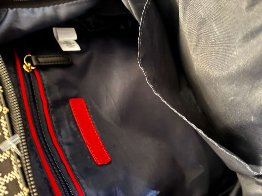 Tommy Hilfiger Backpack Black Monogram w/ Signature Stripe | Stylish Travel Bag | Like New