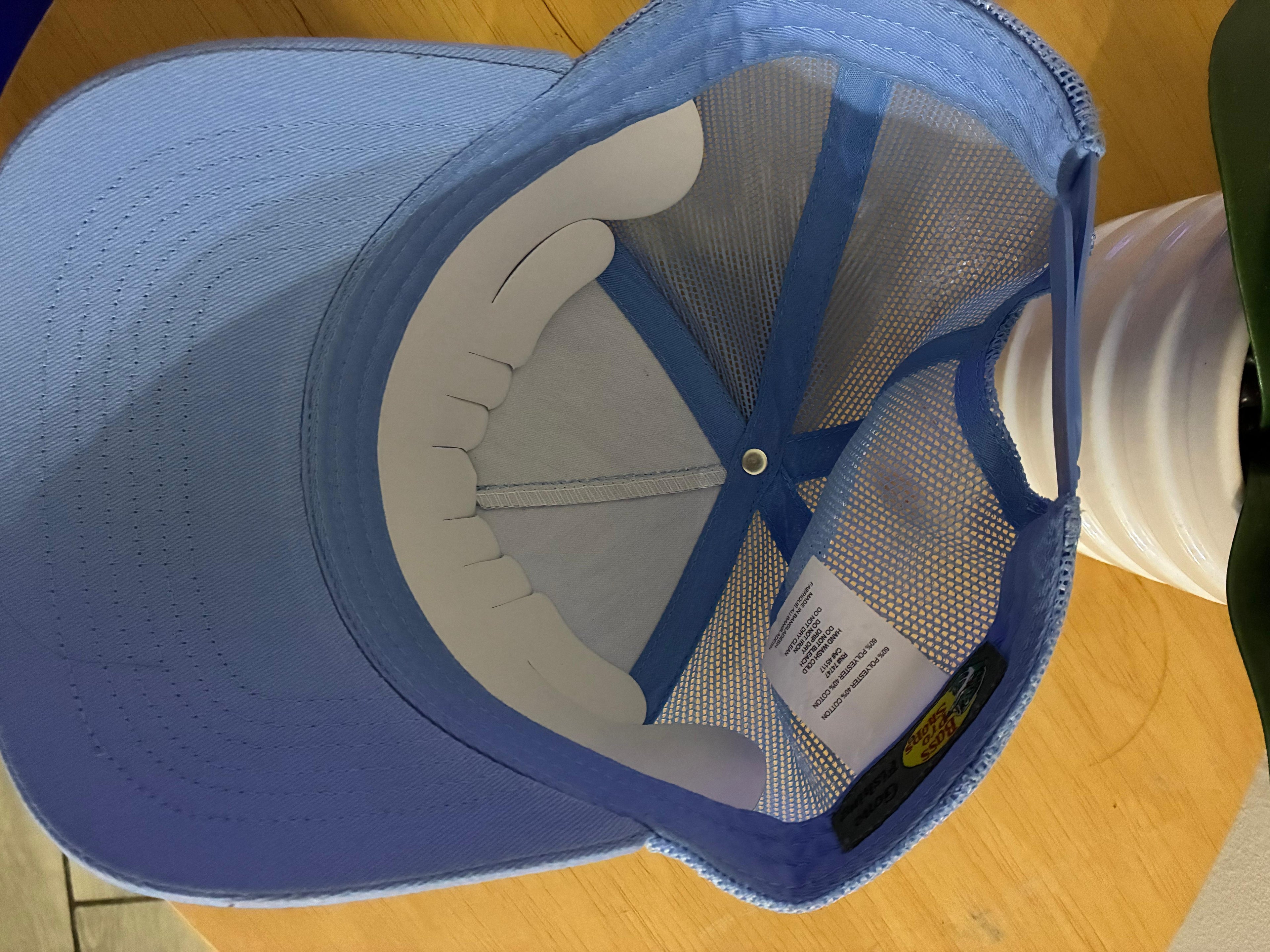 Bass Pro Shops Blue Trucker Hat Snapback Fishing Cap Adjustable Logo