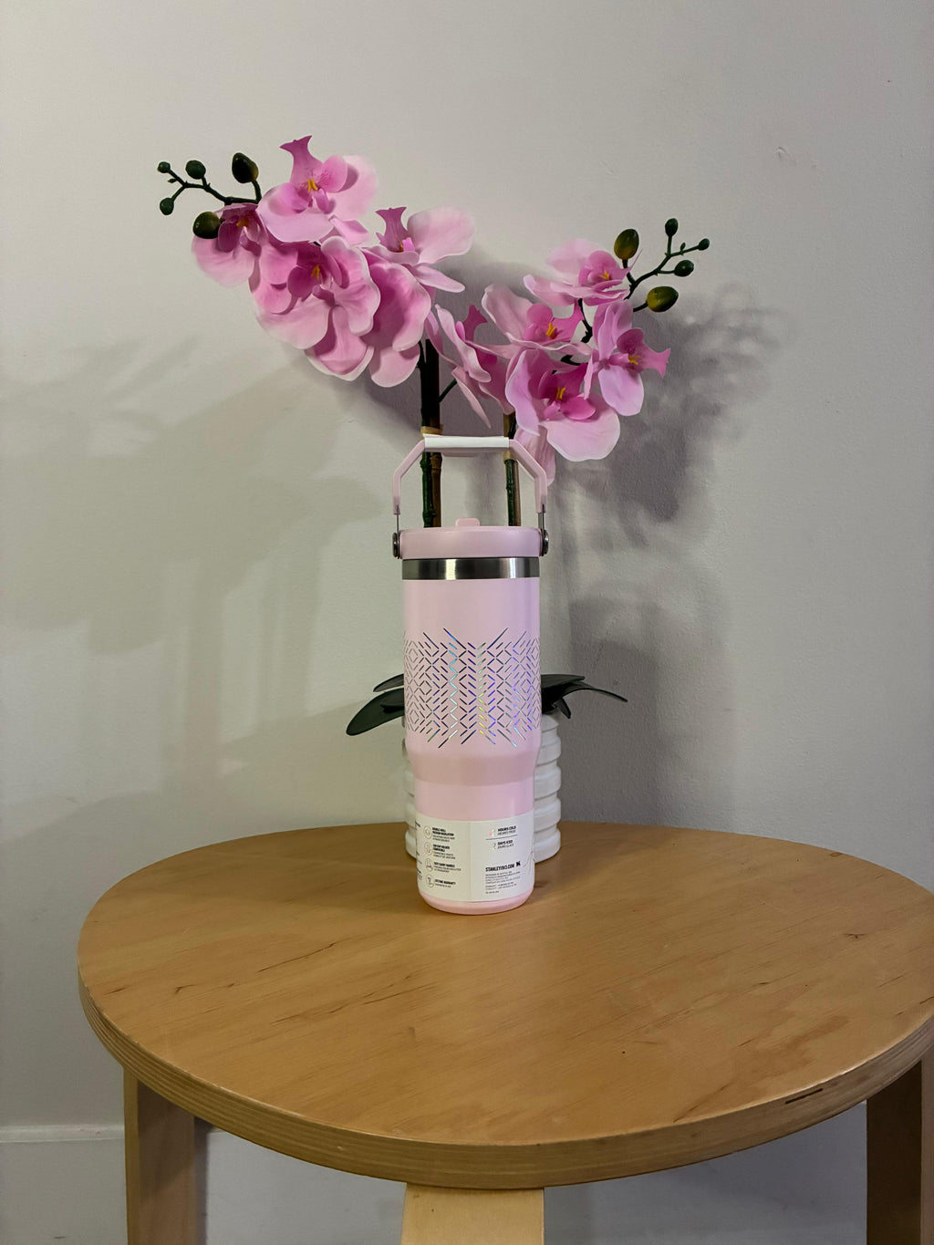 Stanley Flip Straw Tumbler Pink 30oz Insulated Water Bottle With Handle