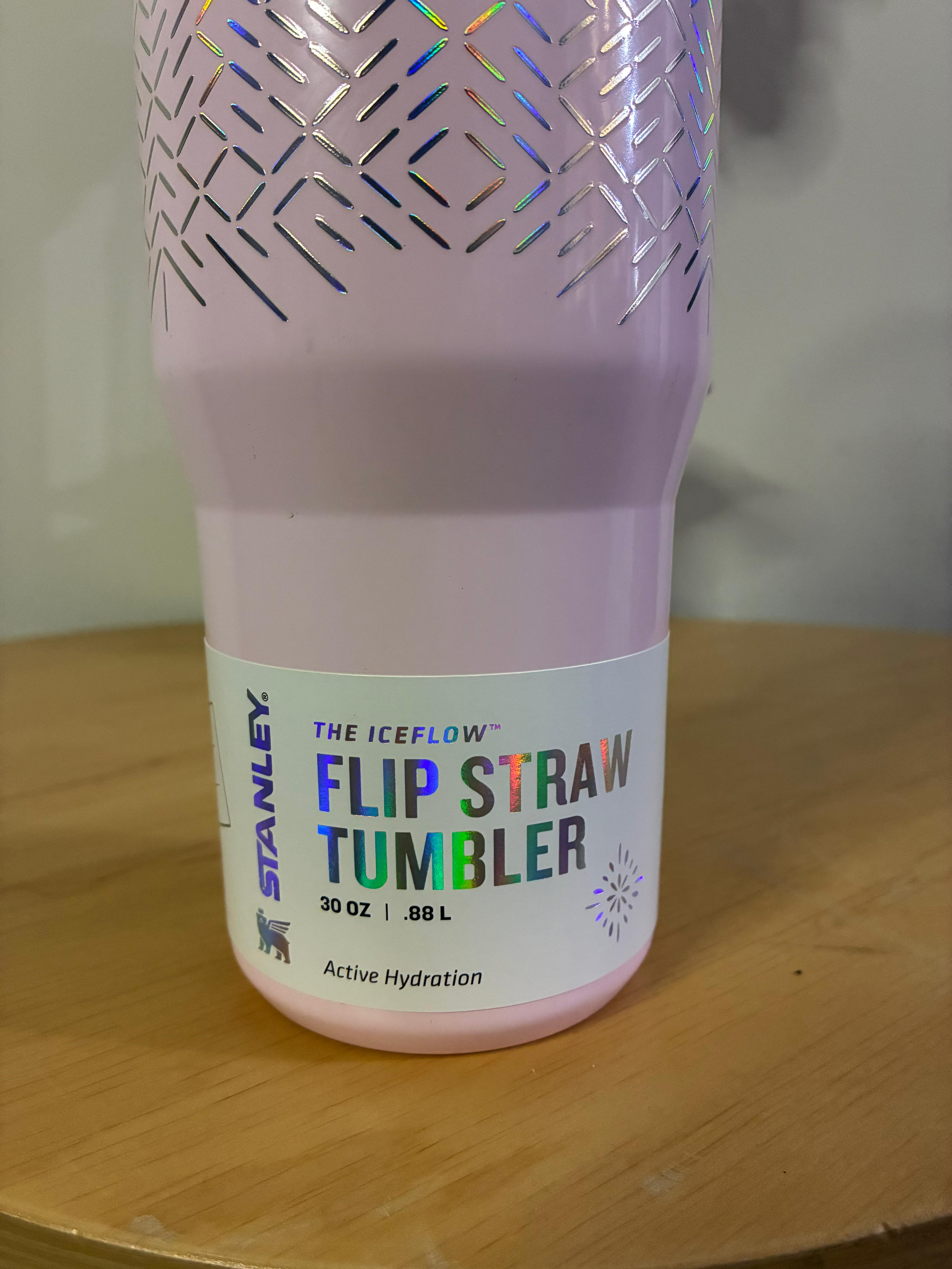 Stanley Flip Straw Tumbler Pink 30oz Insulated Water Bottle With Handle